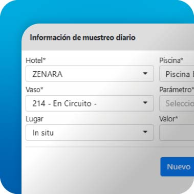 Nuevo men&uacute; para el registro de mediciones y lecturas de piscinas
