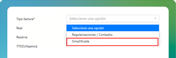 facturas simplificadas